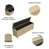Bau Recamier Linha Roma Multifuncional Capitone Estofado Premium:bege - 4