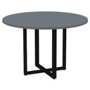 Ver imagem 1 de Mesa de Reunião Redonda P25 Pandin 110 Cm (largura) Tampo Mdp Grafito Pé Aço Tubular Preto