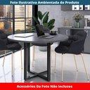 Ver imagem 2 de Mesa de Reunião Redonda P25 Pandin 110 Cm (largura) Tampo Mdp Grafito Pé Aço Tubular Preto