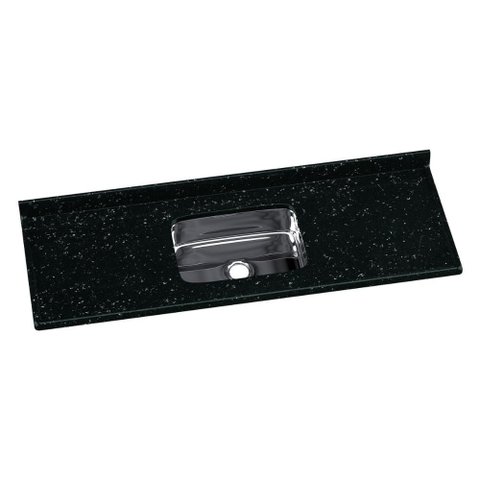 Pia de Cozinha Mármore Sintético 150x55cm com Cuba Aço Inox Multimóveis CR20474 
