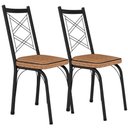 Ver imagem 1 de Kit 2 Cadeiras Tubular Europa 143 Preto Assento Rattan Artef