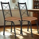Ver imagem 2 de Kit 2 Cadeiras Tubular Europa 143 Preto Assento Rattan Artef