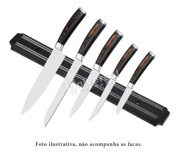 Kit 4 Barra Magnética Para Faca Metal Multiuso Ímã Cozinha 38 Cm - 3