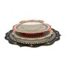 Aparelho de Jantar em Porcelana Preto com Detalhes Vermelho 24 Peças - 1