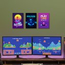 Ver imagem 2 de Kit 3 Placas MDF Arcade Retrô Game Geek Parede Moderna A4