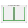 Quadro de Avisos Mdf C/2 Displays Verticais A4 Acrílico - 1
