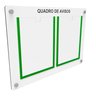 Quadro de Avisos Mdf C/2 Displays Verticais A4 Acrílico - 4