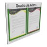 Quadro de Avisos Mdf C/2 Displays Verticais A4 Acrílico - 3