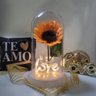 Luminária Love O Girassol Encantado 28 Cm Presente para Namorada Presente De Natal Presente dia das  - 7