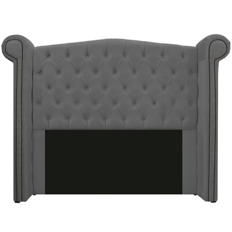 Cabeceira Estofada Veneza 160 cm Queen Size Linho Chumbo - Doce Sonho Móveis