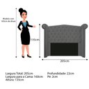 Ver imagem 5 de Cabeceira Estofada Veneza 160 cm Queen Size Linho Chumbo - Doce Sonho Móveis