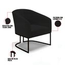 Ver imagem 6 de Kit 2 Poltronas Stella Linho Preto A79 Base Industrial Preto - D’Rossi