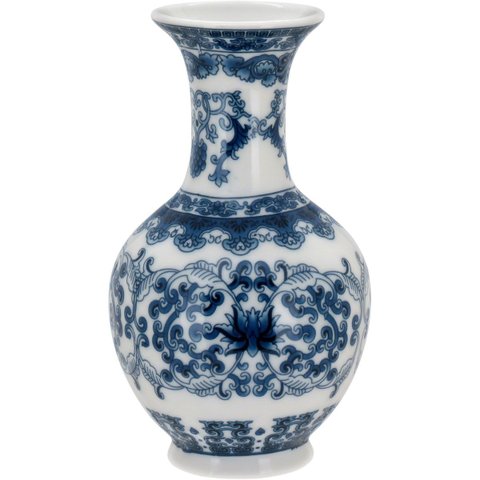 Vaso Cerâmica Decorativo Enfeite Casa 14x8x8cm Azul