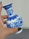 Ver imagem 3 de Vaso Cerâmica Decorativo Enfeite Casa 14x8x8cm Azul