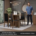 Ver imagem 5 de Conjunto Sala de Jantar Mesa Tampo de Madeira 4 Cadeiras Rustic/crema/preto Sophie Madesa