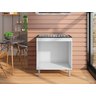 Balcão Multiuso Cooktop Andreia P/ 4 ou 5 Bocas 80 Cm Ajl Móveis - Branco - 2