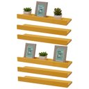 Ver imagem 2 de Kit 6 Prateleiras Porta Quadros 50 X 15cm Amarela Suporte Invisível