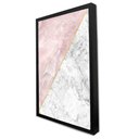 Ver imagem 2 de Quadro Decorativo Caixa Geométrico Mármore Rosa Tacolado Moldura Caixa 3cm Freijó com Vidro 40 X 60c