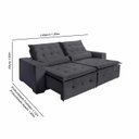 Ver imagem 2 de Sofá Spazzio 2lugares 1,60cm Retrátil e Reclinável - de Casa Décor e Estofados.