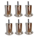 Ver imagem 3 de Kit 6 Pés Cromado para Cama Box com 8cm de Altura Resistente