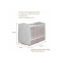 Ver imagem 3 de Quarto Infantil Completo Jujuba 3 Peças (guarda Roupa+cômoda+berço) Nature/branco - Permóbili