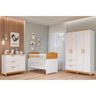 Quarto Infantil Completo Jujuba 3 Peças (guarda Roupa+cômoda+berço) Nature/branco - Permóbili - 1