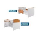Ver imagem 4 de Quarto Infantil Completo Jujuba 3 Peças (guarda Roupa+cômoda+berço) Nature/branco - Permóbili