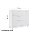 Ver imagem 2 de Quarto Infantil Completo Jujuba 3 Peças (guarda Roupa+cômoda+berço) Nature/branco - Permóbili