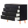 Cômoda Ipanema 4 Gavetas Preto 800 - Falkk - 3