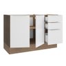 Balcão Gabinete de Pia Madesa Stella 2 Portas e 3 Gavetas (Sem Tampo e Pia) Rustic/Branco - 5