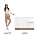Ver imagem 6 de Balcão Gabinete de Pia Madesa Stella 2 Portas e 3 Gavetas (Sem Tampo e Pia) Rustic/Branco