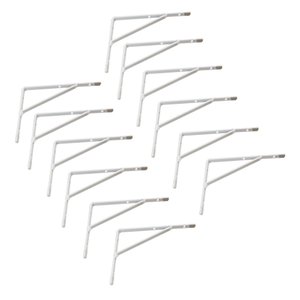 Kit Suporte Prateleira com 12 Peças em Aço Mão Francesa 15x10