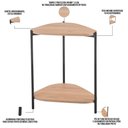 Ver imagem 4 de Mesa Lateral para Sala de Estar Pés Metálicos Adek A03 Hanover Preto - Lyam Decor