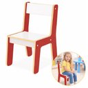 Ver imagem 5 de Cadeira Infantil Vermelha MDF com Encosto Montessori Escolar Quarto Brinquedoteca Crianca