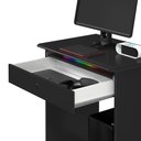 Ver imagem 2 de Mesa de Computador Pratica com Gaveta: Preto