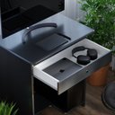 Ver imagem 3 de Mesa de Computador Pratica com Gaveta: Preto