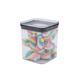 Pote de acrílico 870ml com tampa transparente quadrado empilhável - Oikos - 1 Pote de acrílico 870ml com tampa transparente quadrado empilhável - Oikos - 1