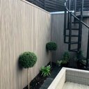 Ver imagem 4 de Painel Ripado Externo em Placa 21,9x290cm (6,35m²) WPC Bege/Madeira Antiga Casa Grassi