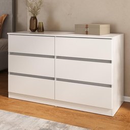 Cômoda com 6 Gavetas 120cm Multimóveis Mp4396 Branco - 1