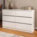 Ver imagem 1 de Cômoda com 6 Gavetas 120cm Multimóveis Mp4396 Branco