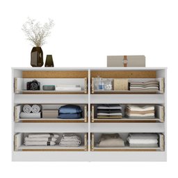 Cômoda com 6 Gavetas 120cm Multimóveis Mp4396 Branco - 3