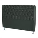 Ver imagem 2 de Cabeceira de Cama Box Londres Casal Queen 160 Cm Suede Botão de Strass Grafite Eli Móveis e Decoraçã