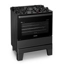 Ver imagem 1 de Fogão a Gás Mesa de Vidro Forno 84l Esmaltec Ideal Master Glass Preto 5 Bocas Bivolt
