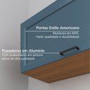 Ver imagem 5 de Armario Aéreo Planejado Porta Basculante 80cm Soho CabeCasa MadeiraOriginals Freijó/Azul
