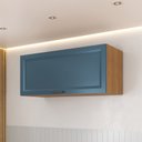 Ver imagem 1 de Armario Aéreo Planejado Porta Basculante 80cm Soho CabeCasa MadeiraOriginals Freijó/Azul