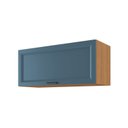 Ver imagem 2 de Armario Aéreo Planejado Porta Basculante 80cm Soho CabeCasa MadeiraOriginals Freijó/Azul