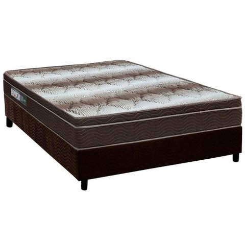 Cama Box Crc Casal +Colchão Anatômico Ortopédico Wood Light Ortobom -