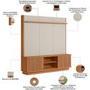 Ver imagem 5 de Estante Painel para TV 75 pol 180cm Michaelis L05 Canela Off White Fosco - Lyam Decor