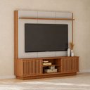 Ver imagem 3 de Estante Painel para TV 75 pol 180cm Michaelis L05 Canela Off White Fosco - Lyam Decor