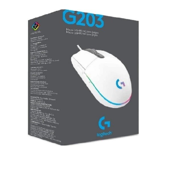 Mouse para jogo Logitech G Series Prodigy G203 branco - 2